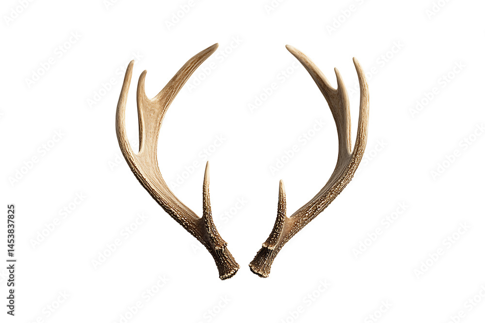 Fototapeta premium Large antler isolated on transparent background.