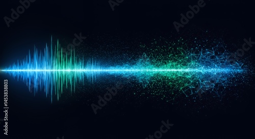 Abstract Sound Wave Visualization: A Symphony of Light and Data