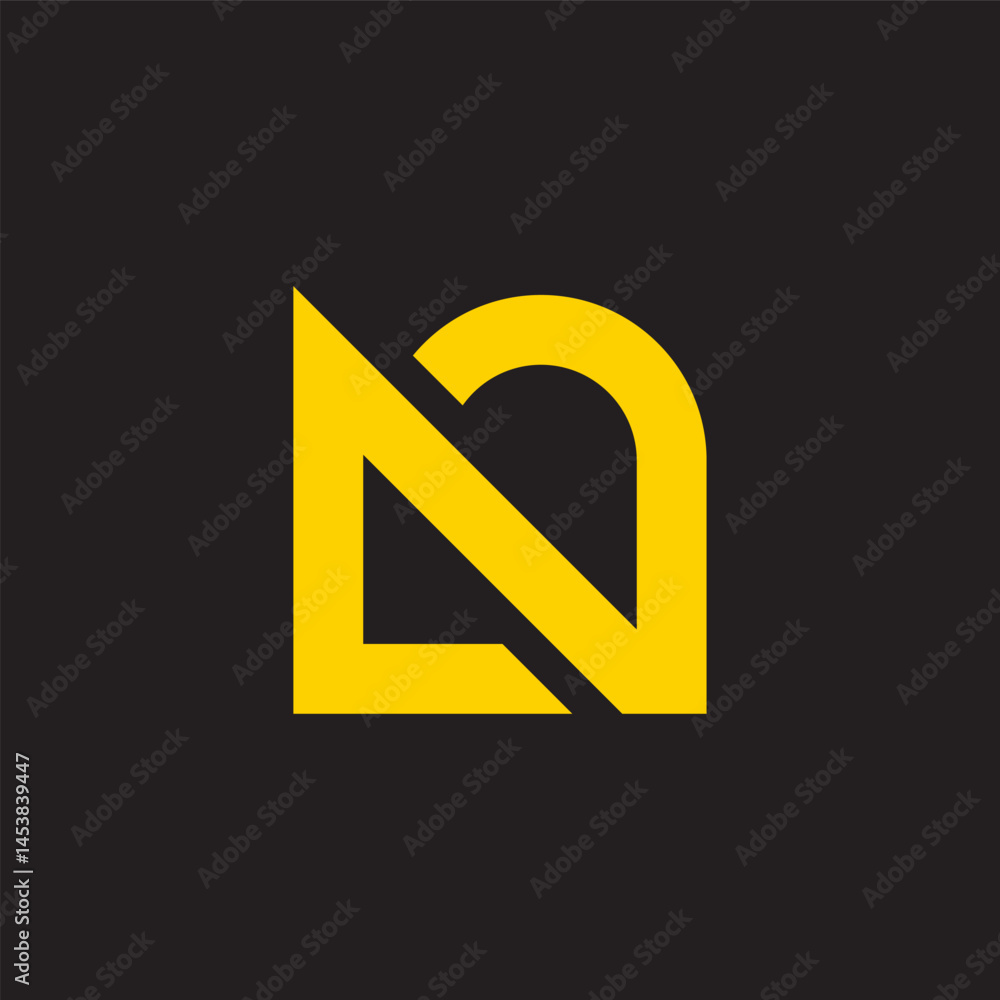 letter n loop simple geometric triangle line logo vector letter n loop simple geometric triangle line logo vector