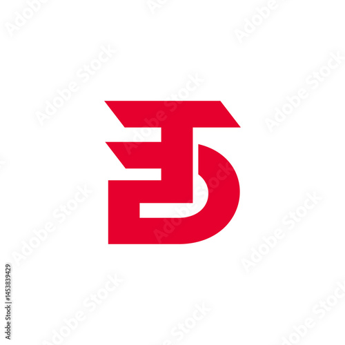 Free Download letter td simple red run motion logo vector - GFXLoad