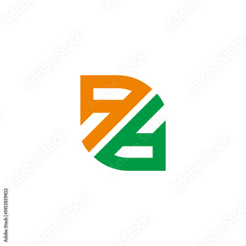 Free Download letter gb number 96 simple colorful geometric logo vector - GFXLoad