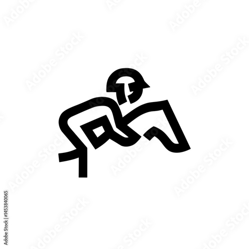 horse racing sport icon vector