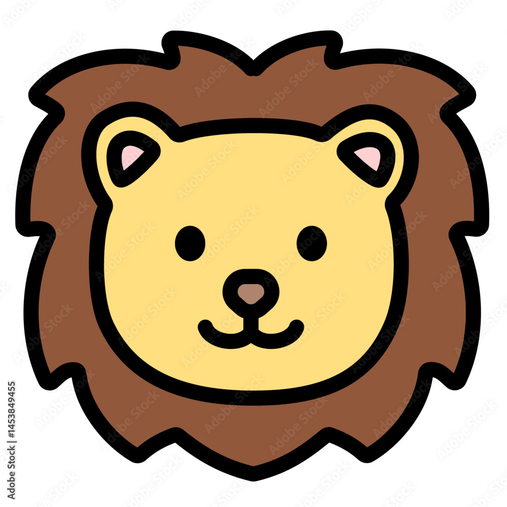 Lion cartoon icon vector illustration. Lion cartoon icon vector illustration.