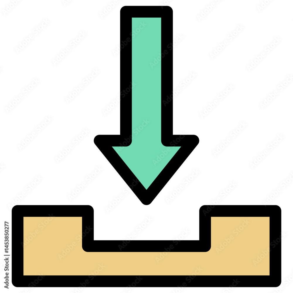 Download, Downloading Vector Icon, Filled Style Isolated Vector Icon. Download, Downloading Vector Icon, Filled Style Isolated Vector Icon.