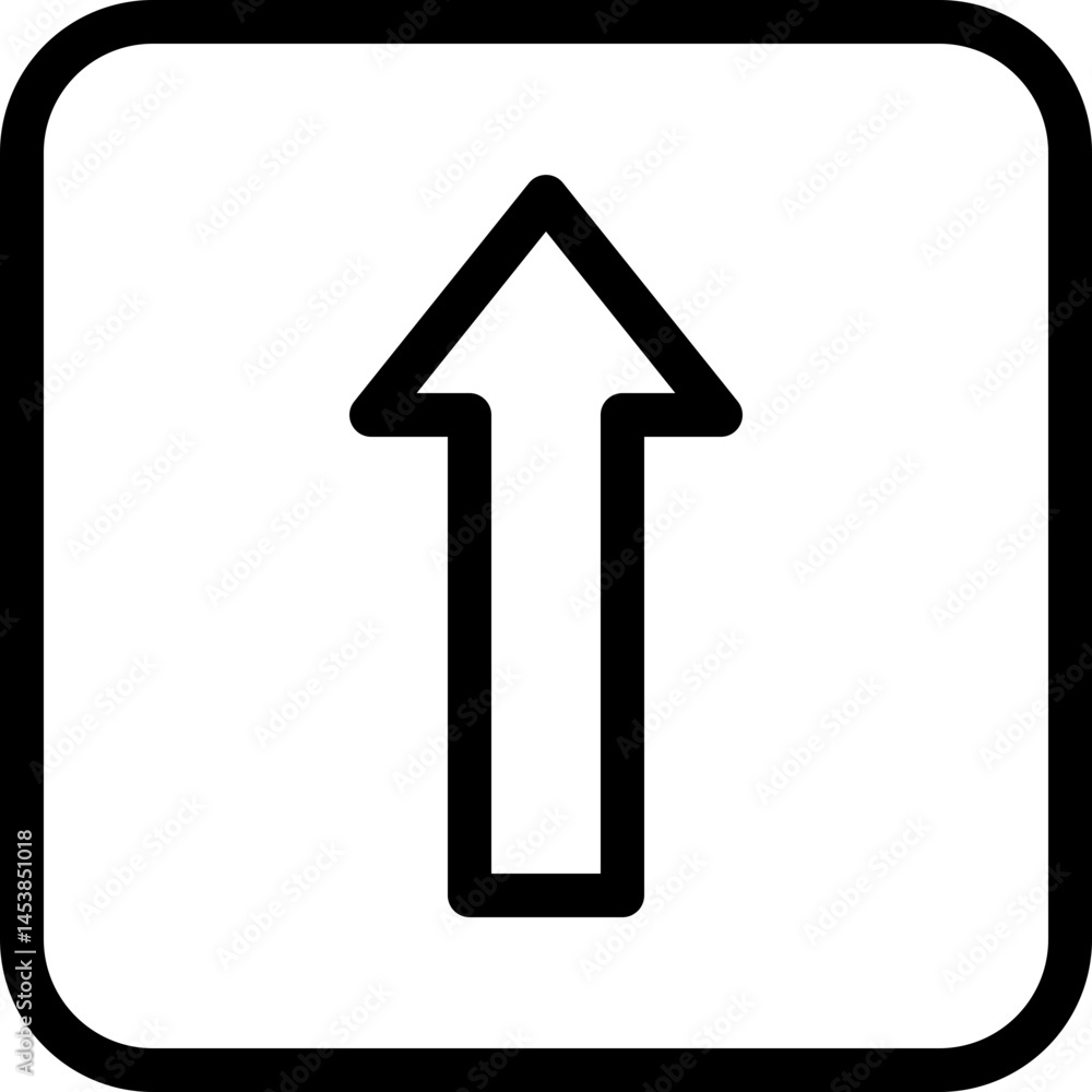 Upper Arrow Vector Icon, Lineal Style Isolated Vector Icon. Upper Arrow Vector Icon, Lineal Style Isolated Vector Icon.