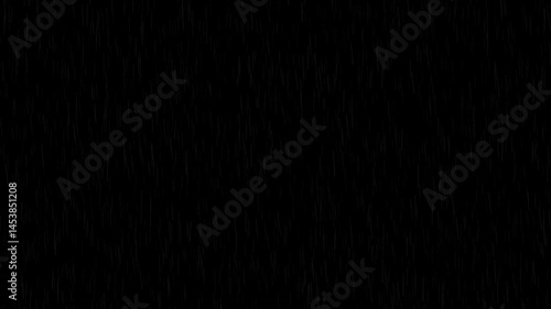 Heavy Rain Fall Animation On a Transparent Background in 4k Resolution