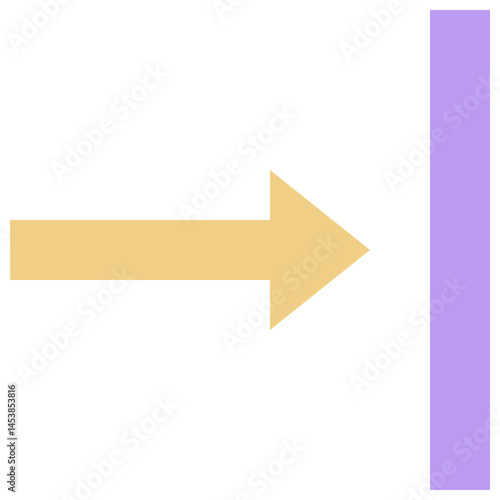 Right Arrow Vector Flat Icon. 