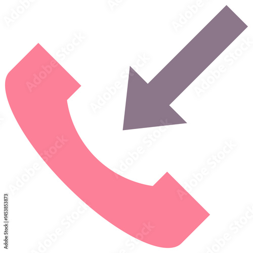 Incoming Call Flat Vector Icon.