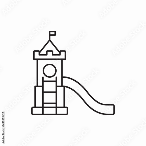 Playground children recreation area icon vector sign