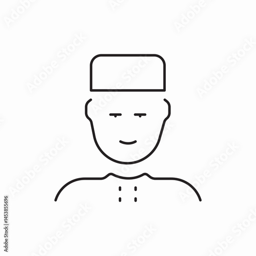 man avatar prisoner icon vector sign