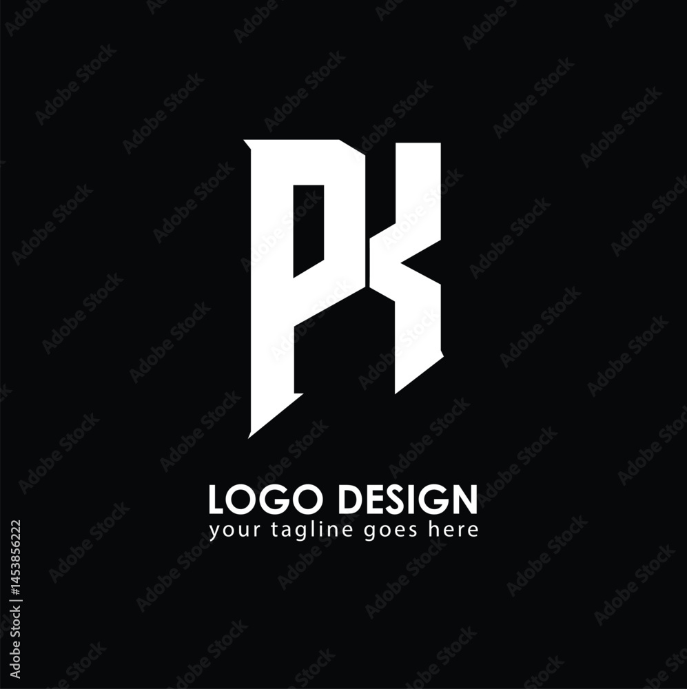 PK PK Logo Design, Creative Minimal Letter PK PK Monogram PK PK Logo Design, Creative Minimal Letter PK PK Monogram