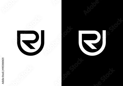 RU, UR monogram logo