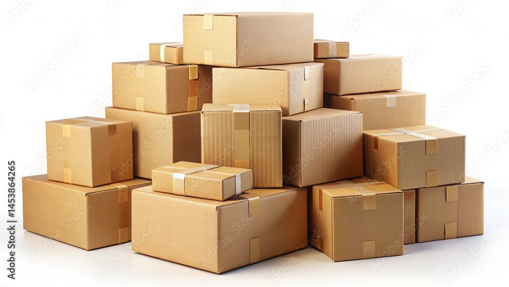 stack of cardboard boxes stack of cardboard boxes