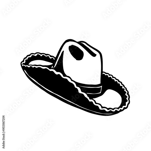 outline of cowboy hat vector