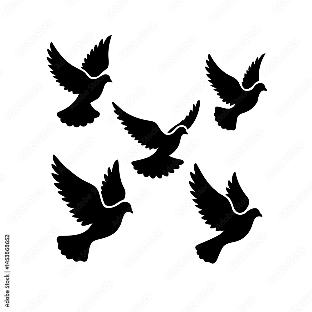 Obraz premium Illustration of dove clipart vector 