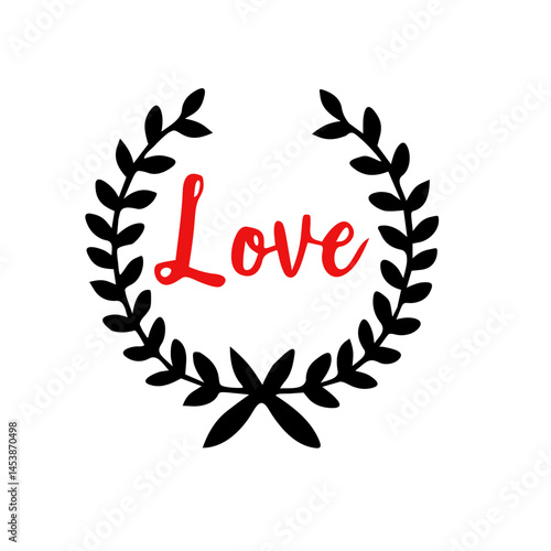 laurel wreath and ribbon