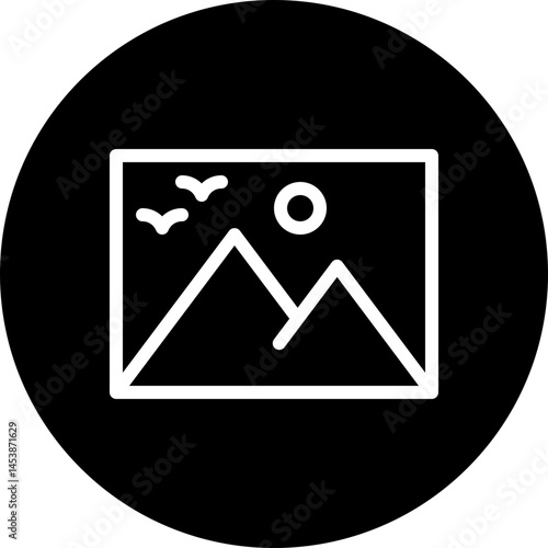  Image Vector Circular Icon. 