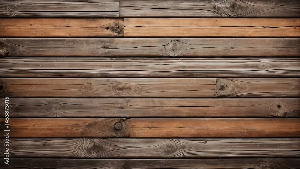 Fototapeta premium Warm Rustic Wooden Wall with Natural Grain and Texture Patterns
