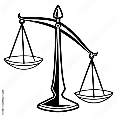 Scales of Justice Symbolizing Law, Equality, and Fairness