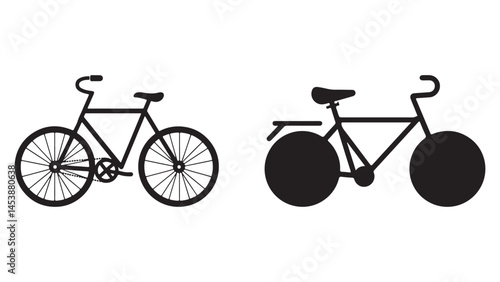 Set of vintage bicycle vector illustration, set of bicycle icons