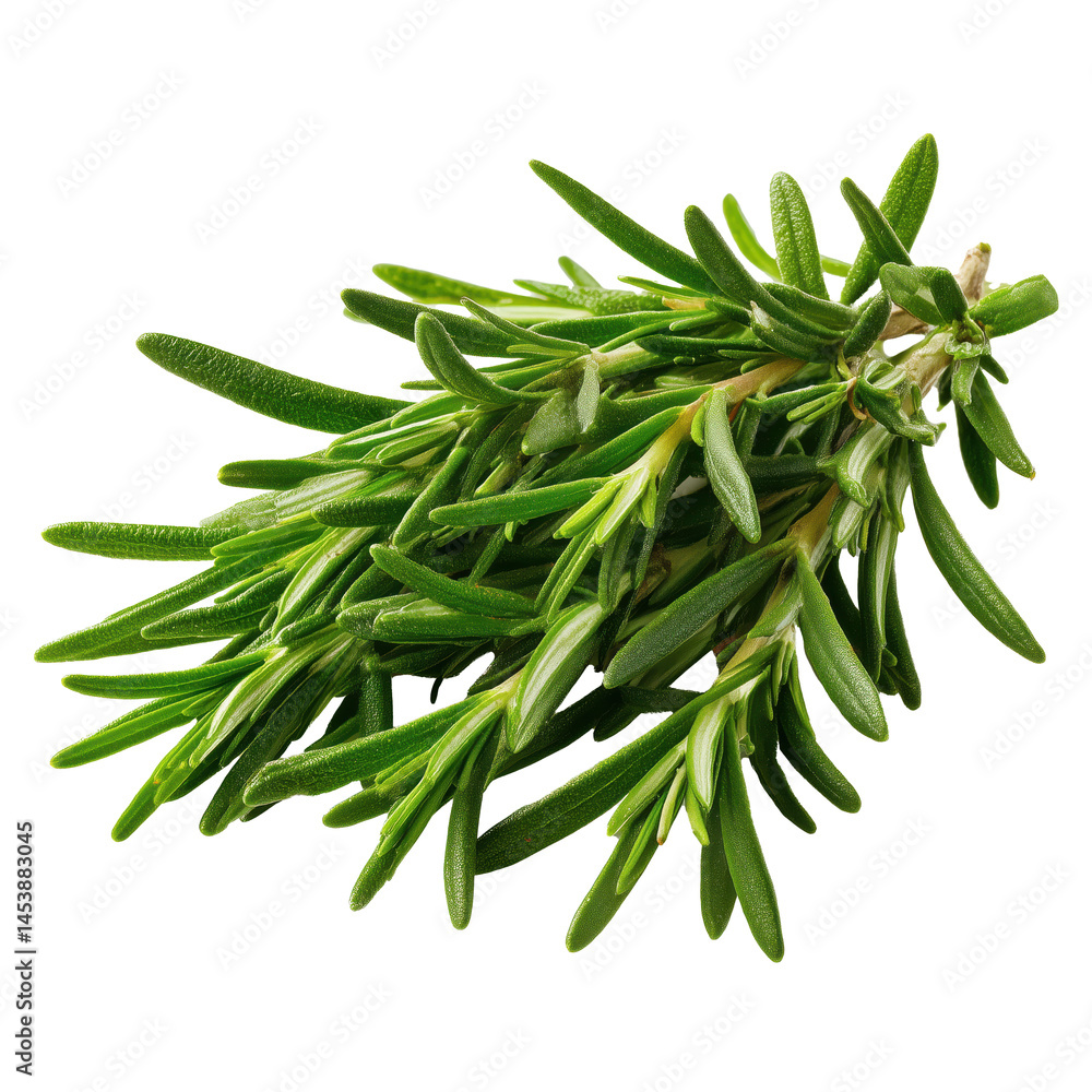Fototapeta premium Fresh Rosemary Sprig: A Culinary Delight , isolated on white background PNG