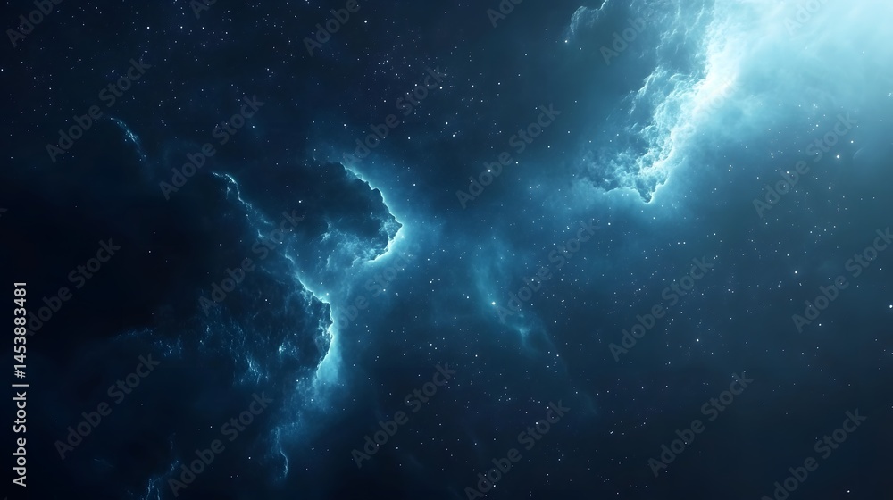 Obraz premium Deep space nebulae with ethereal light patterns.