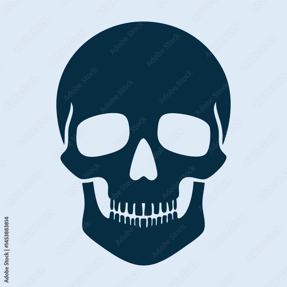 Obraz premium Skull silhouette tattoo vector illustration