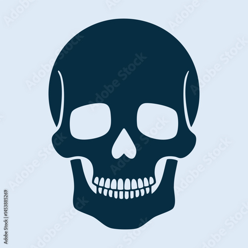 Hand drawn skull tattoo vector illustration