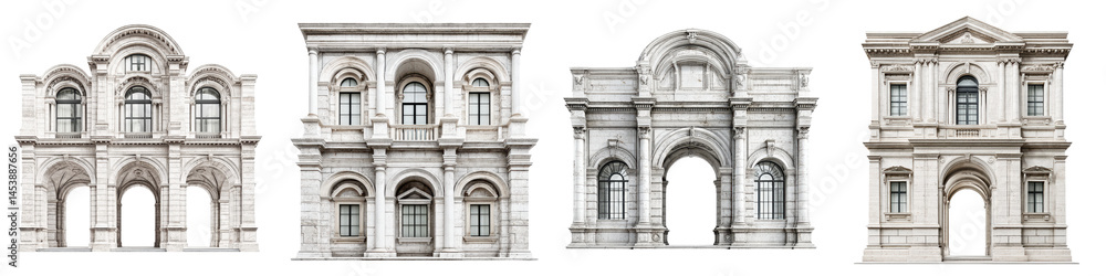Ornate classical architecture of historic palaces and buildings Ornate classical architecture of historic palaces and buildings