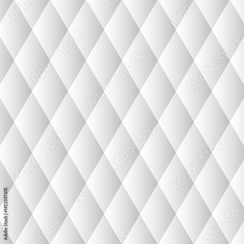 Seamless geometric pattern of gray diamond tiles with soft gradients, perfect for backgrounds, wallpaper, or modern design elements.