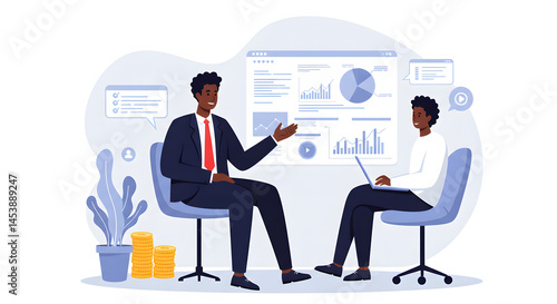 Business Meeting Data Analysis Teamwork Success