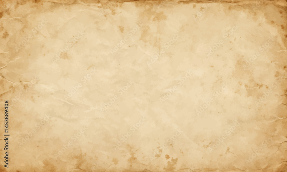 Obraz premium Flat vector illustration of old paper texture background featuring natural aging, grunge stains, and vintage elements for creative or retro-themed designs