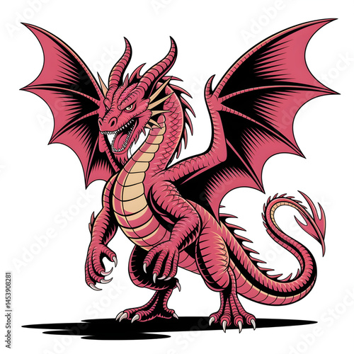 Illustration vector of a dragon