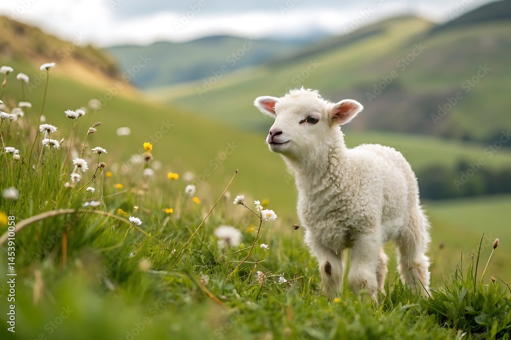 Fototapeta premium sheep in the meadow