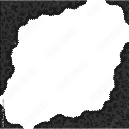 Floral ornamented frame; old style ornate decoration