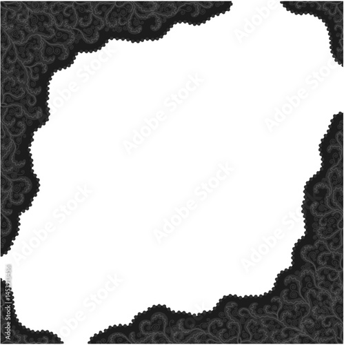 Floral ornamented frame; old style ornate decoration