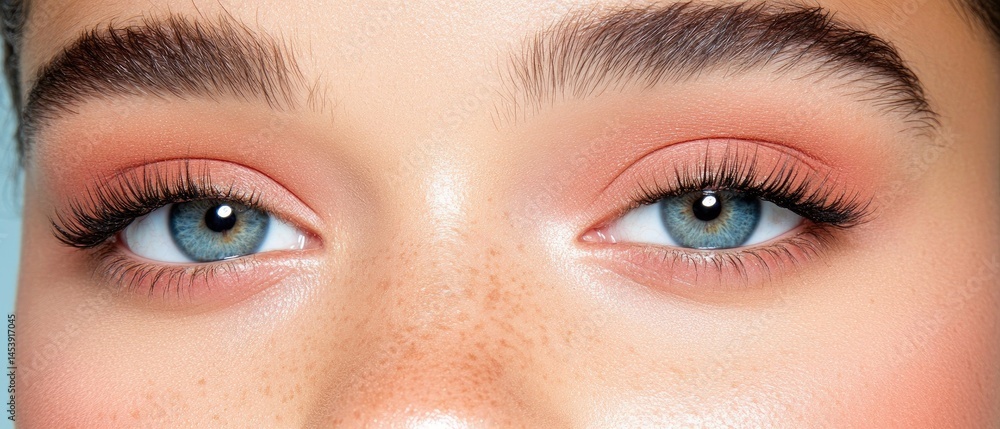 Naklejka premium Close-up of makeup on a woman's face