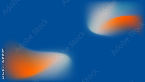 Vibrant Abstract Shapes with Blue and Orange Tones