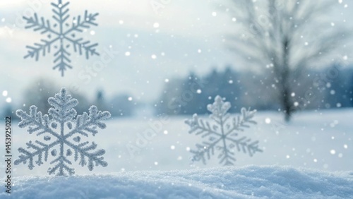 Wallpaper Mural winter landscape with snow Torontodigital.ca