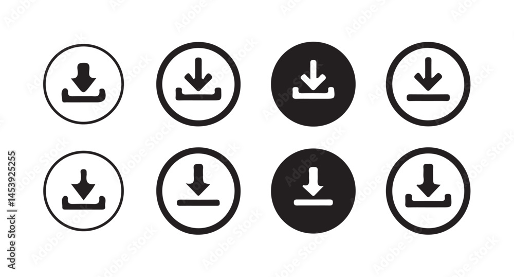 Download and upload icon buttons set. Files download and upload icons symbol in line and flat style on white background. vector illustration eps 10. Download and upload icon buttons set. Files download and upload icons symbol in line and flat style on white background. vector illustration eps 10.