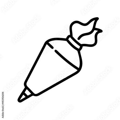 icing bag piping bag on transparent background for web and graphic design