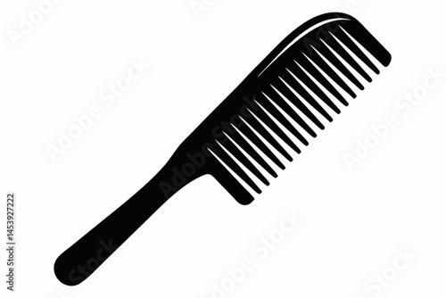 Hair Comb  Hle Silhouette Vector Illustration