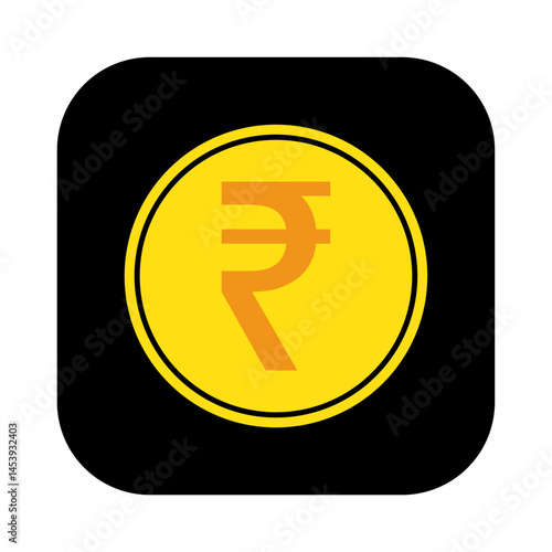 rupee currency symbol isolated on transparent background