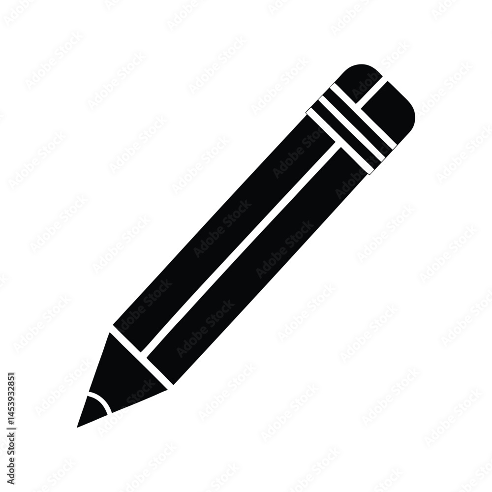 pencil graphic icon sign of silhouette vector illustration on white background pencil graphic icon sign of silhouette vector illustration on white background