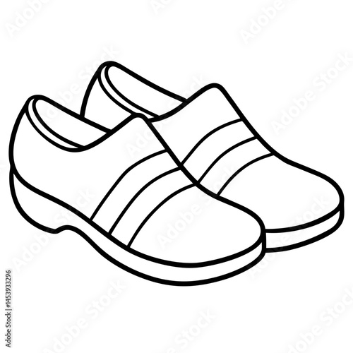 Minimal Clogs Vector on White