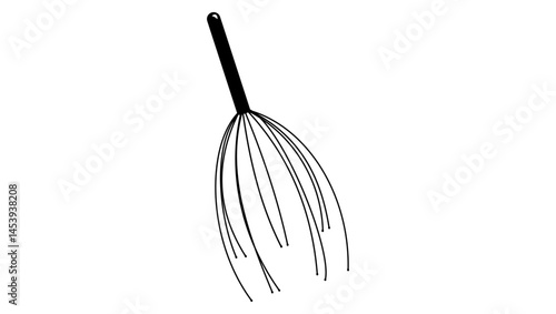 Scalp Massager, black isolated silhouette