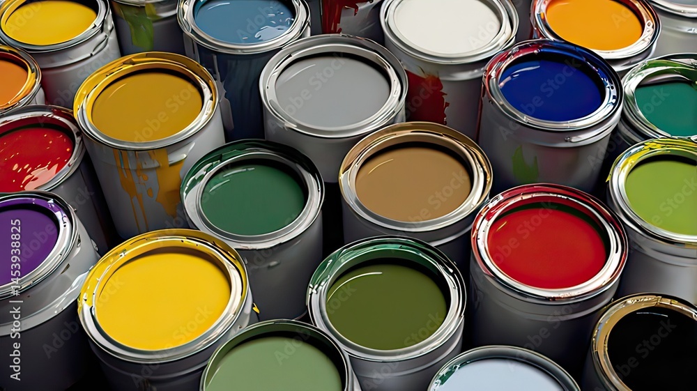 Color Selection Concept with Paint Cans, Swatches, and Pointing Hands – Creative Art and Design Theme Color Selection Concept with Paint Cans, Swatches, and Pointing Hands – Creative Art and Design Theme