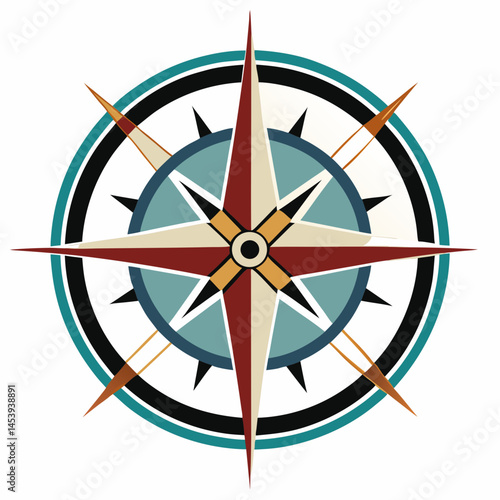 compass on white background
