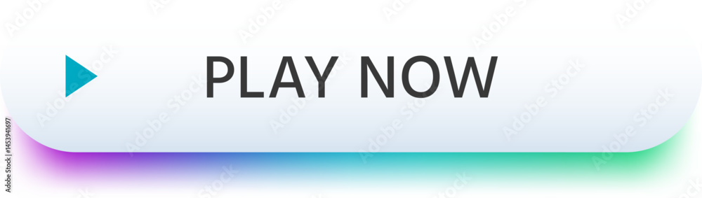 Obraz premium Play now button with a play symbol is inviting users to start playing a video or game immediately, offering instant entertainment and engagement