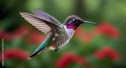 Anna's Hummingbird in Flight: A Vibrant AI Image